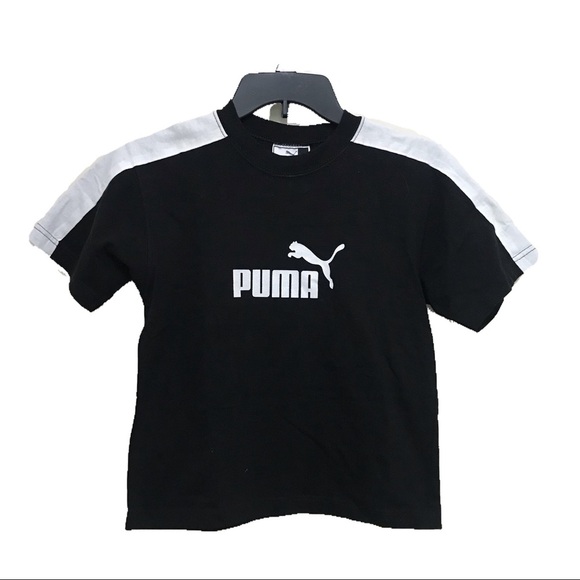 Puma Sport Shoulder Stripe T-Shirt (Black) - Picture 1 of 3